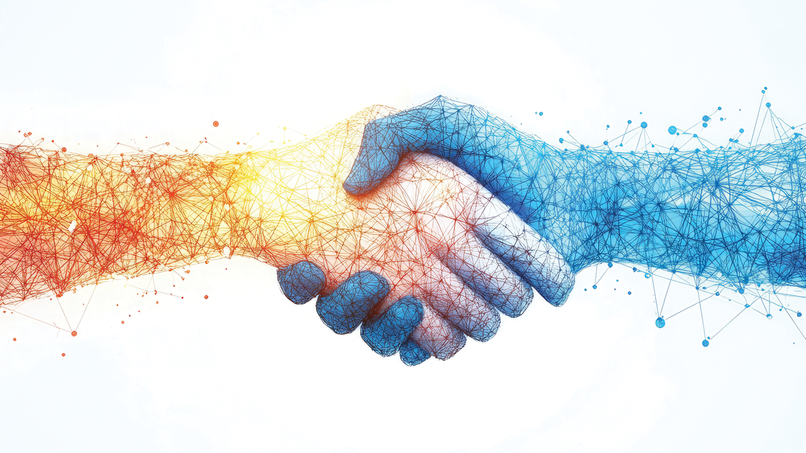CRST July practice management hero image showing a human handshake