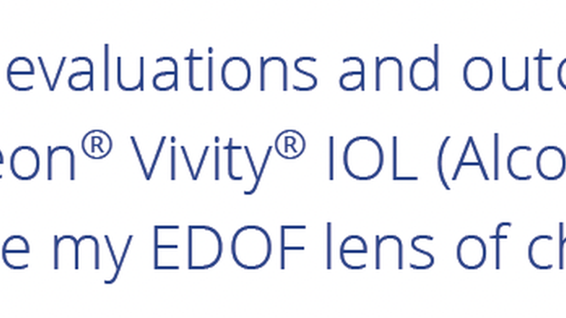 Optimizing Visual Performance with EDOF IOLs