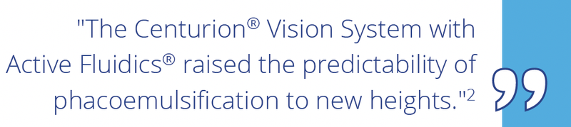 Surgical Performance of CENTURION Vision System with ACTIVE SENTRY